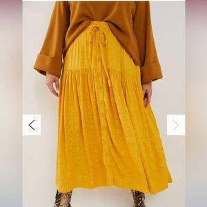 Anthropologie Maeve Carnacion Textured Maxi Skirt